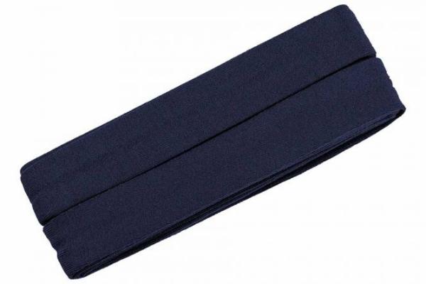 Oaki Doki Jersey Schrägband gefalzt 3m Coupon Dunkelblau